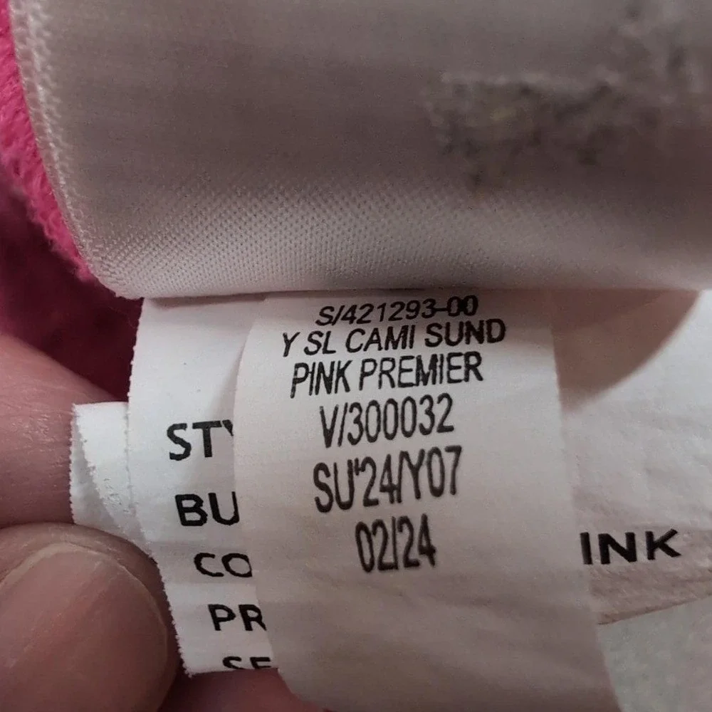 Old Navy Girls Pink Gauze Palm Tree Embroidered Cami Sundress 4T 421293-00